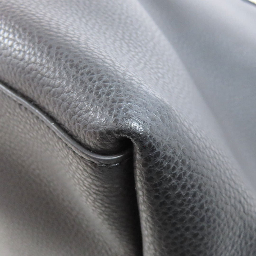 COACH Tote Bag ‚e72673 leather black logo Women Used Authentic