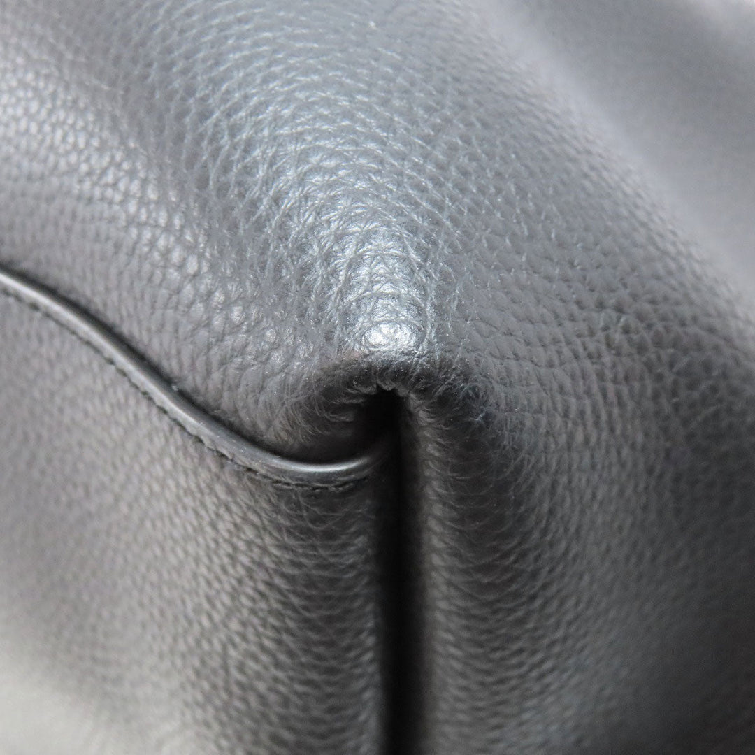 COACH Tote Bag ‚e72673 leather black logo Women Used Authentic