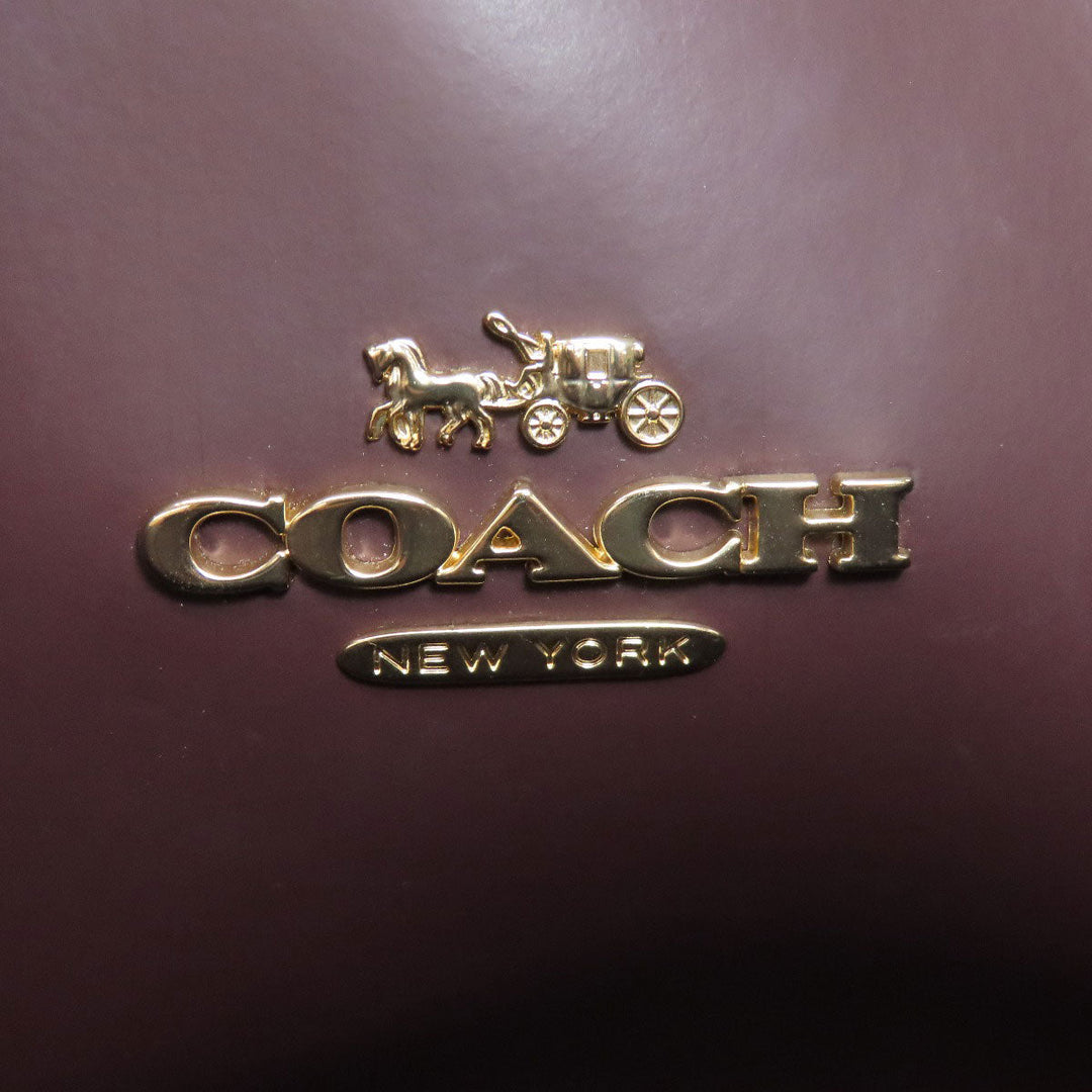 COACH Tote Bag ‚e72673 leather black logo Women Used Authentic