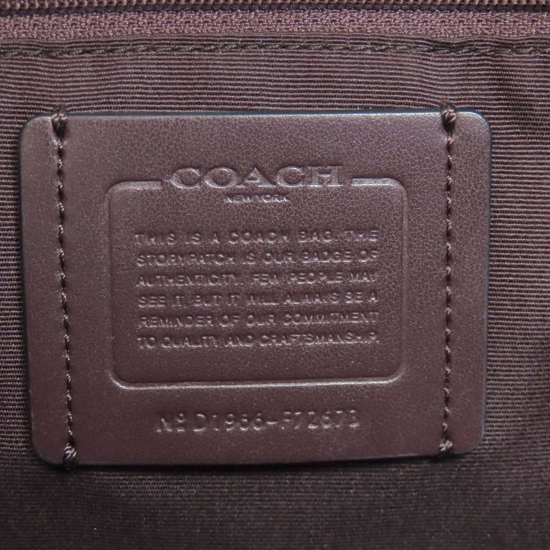 COACH Tote Bag ‚e72673 leather black logo Women Used Authentic