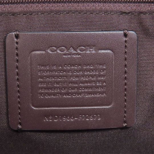 COACH Tote Bag ‚e72673 leather black logo Women Used Authentic