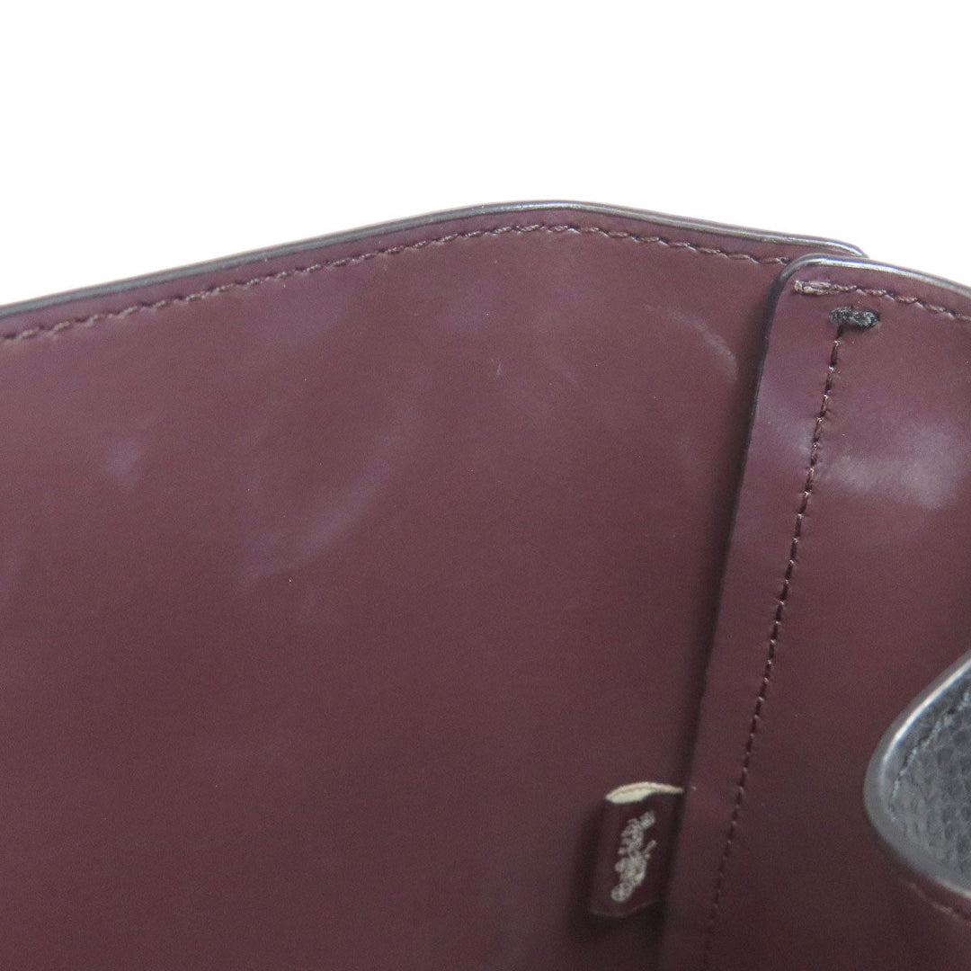 COACH Tote Bag ‚e72673 leather black logo Women Used Authentic