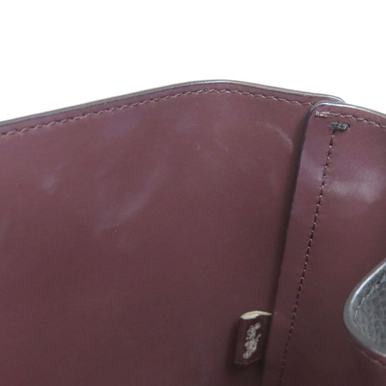 COACH Tote Bag ‚e72673 leather black logo Women Used Authentic