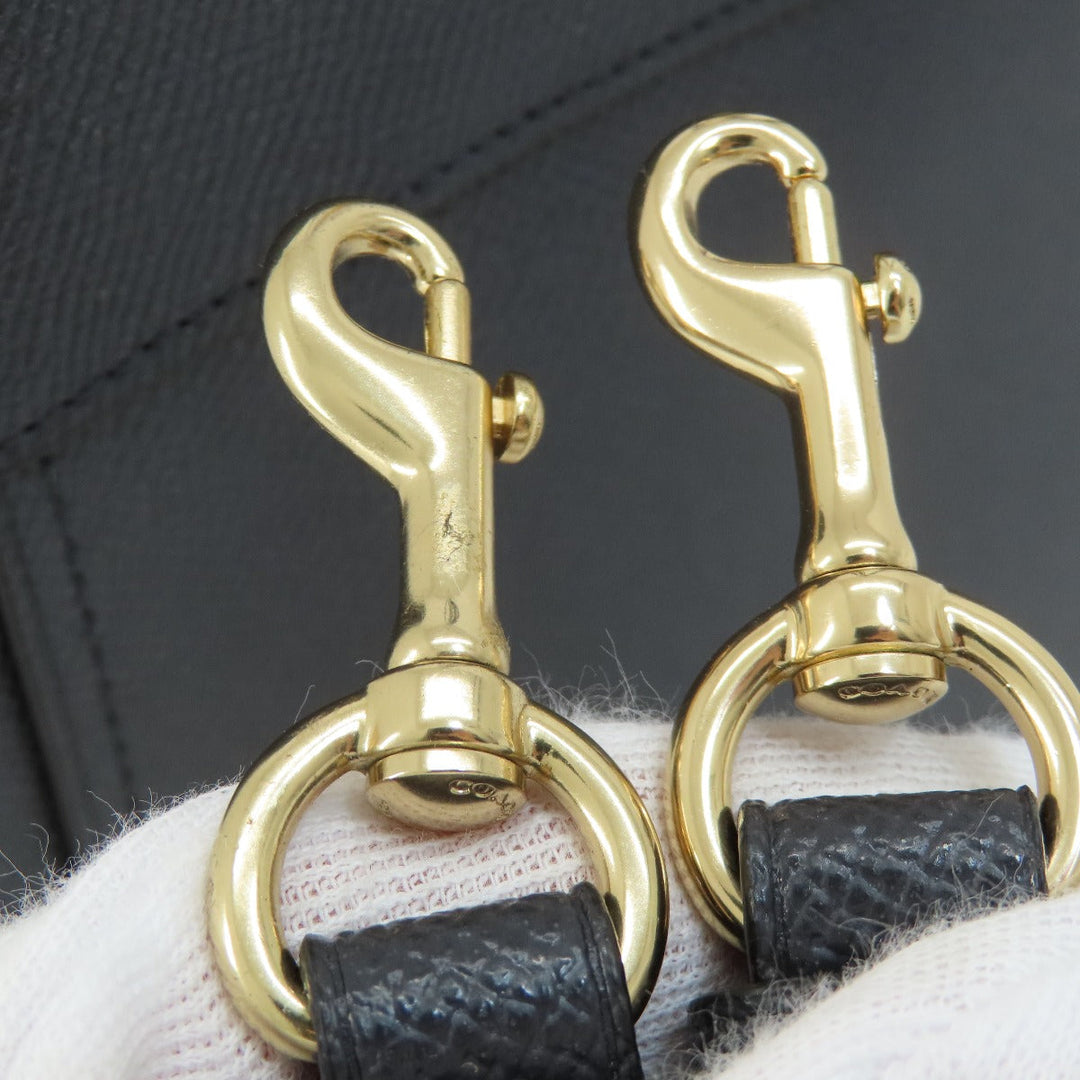 COACH Tote Bag F25397 leather black logo 2WAY Women Used Authentic