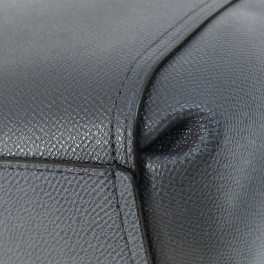 COACH Tote Bag F25397 leather black logo 2WAY Women Used Authentic