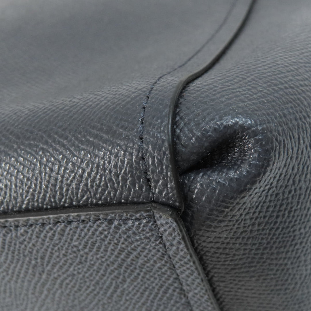 COACH Tote Bag F25397 leather black logo 2WAY Women Used Authentic