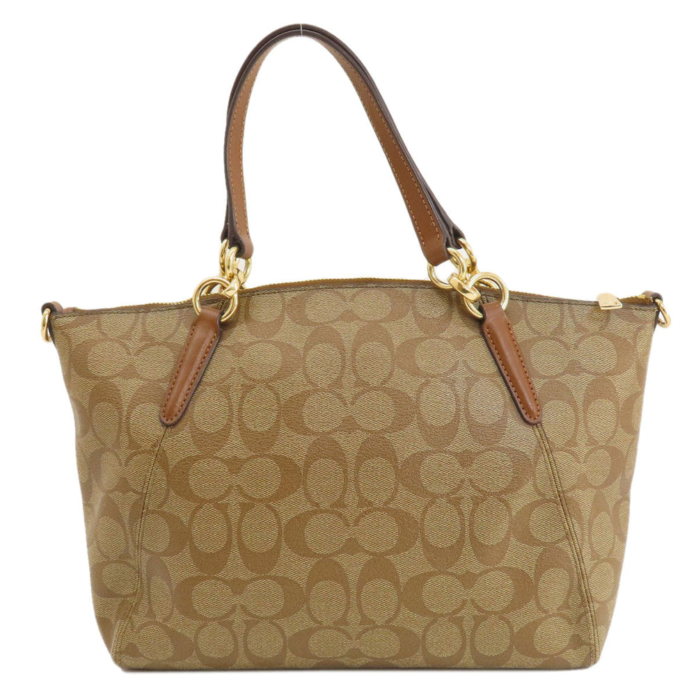 COACH Handbag F28989 PVC Brown Signature 2WAY