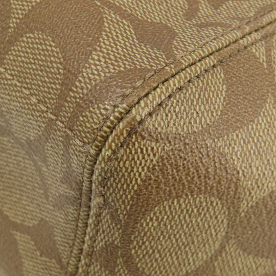 COACH Handbag F28989 PVC Brown Signature 2WAY