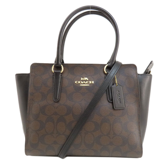 COACH Handbag F31957 PVC black Signature 2WAY