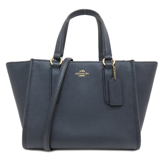 COACH Handbag 33996 leather Navy Crosby Carryall 2WAY