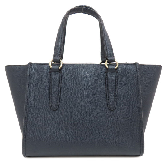 COACH Handbag 33996 leather Navy Crosby Carryall 2WAY
