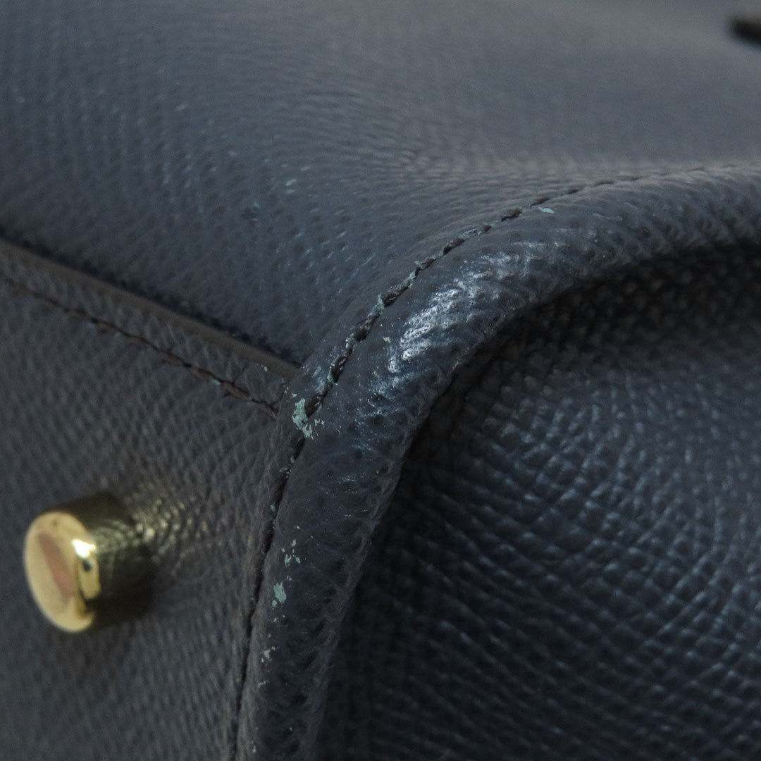 COACH Handbag 33996 leather Navy Crosby Carryall 2WAY