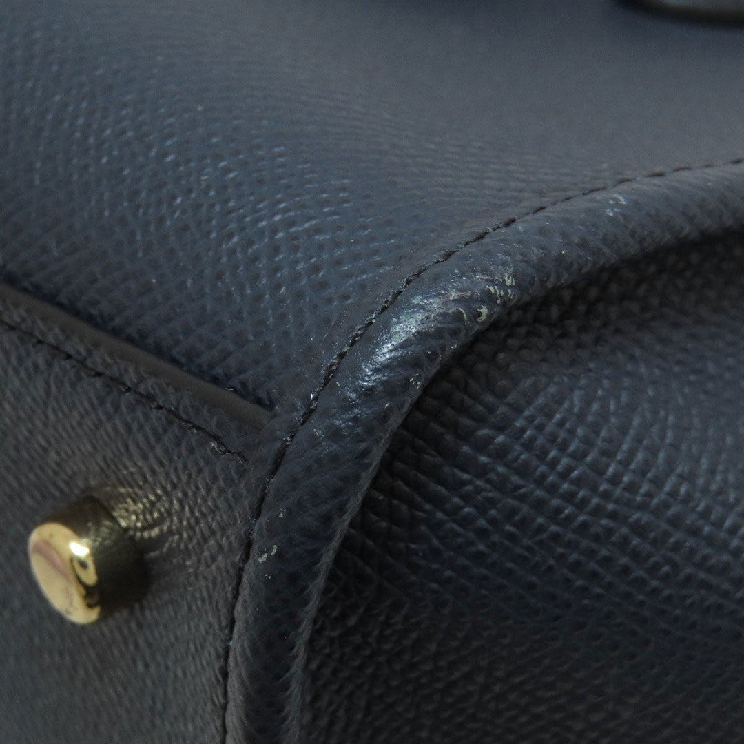 COACH Handbag 33996 leather Navy Crosby Carryall 2WAY