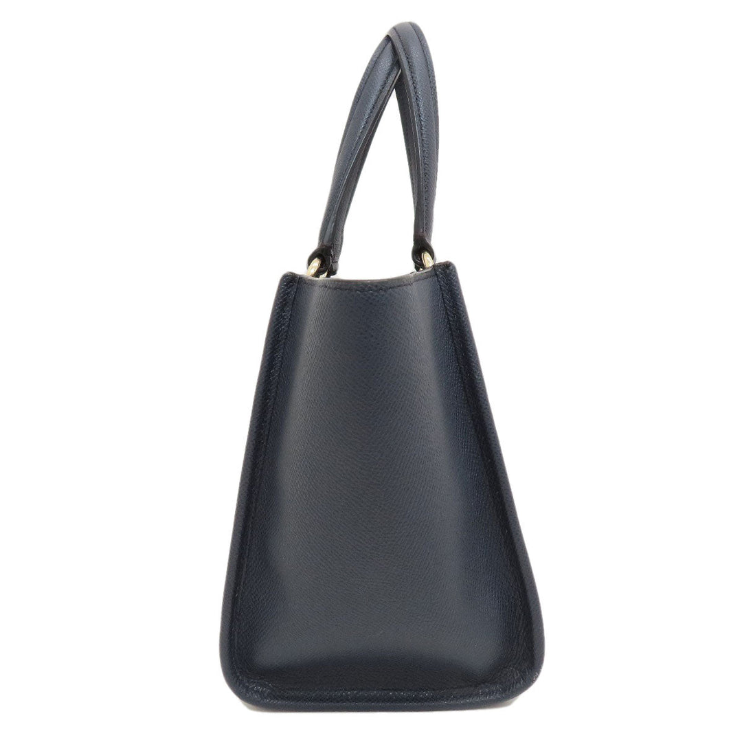 COACH Handbag 33996 leather Navy Crosby Carryall 2WAY