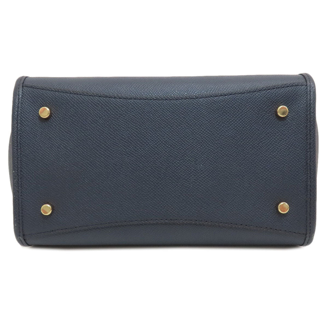 COACH Handbag 33996 leather Navy Crosby Carryall 2WAY