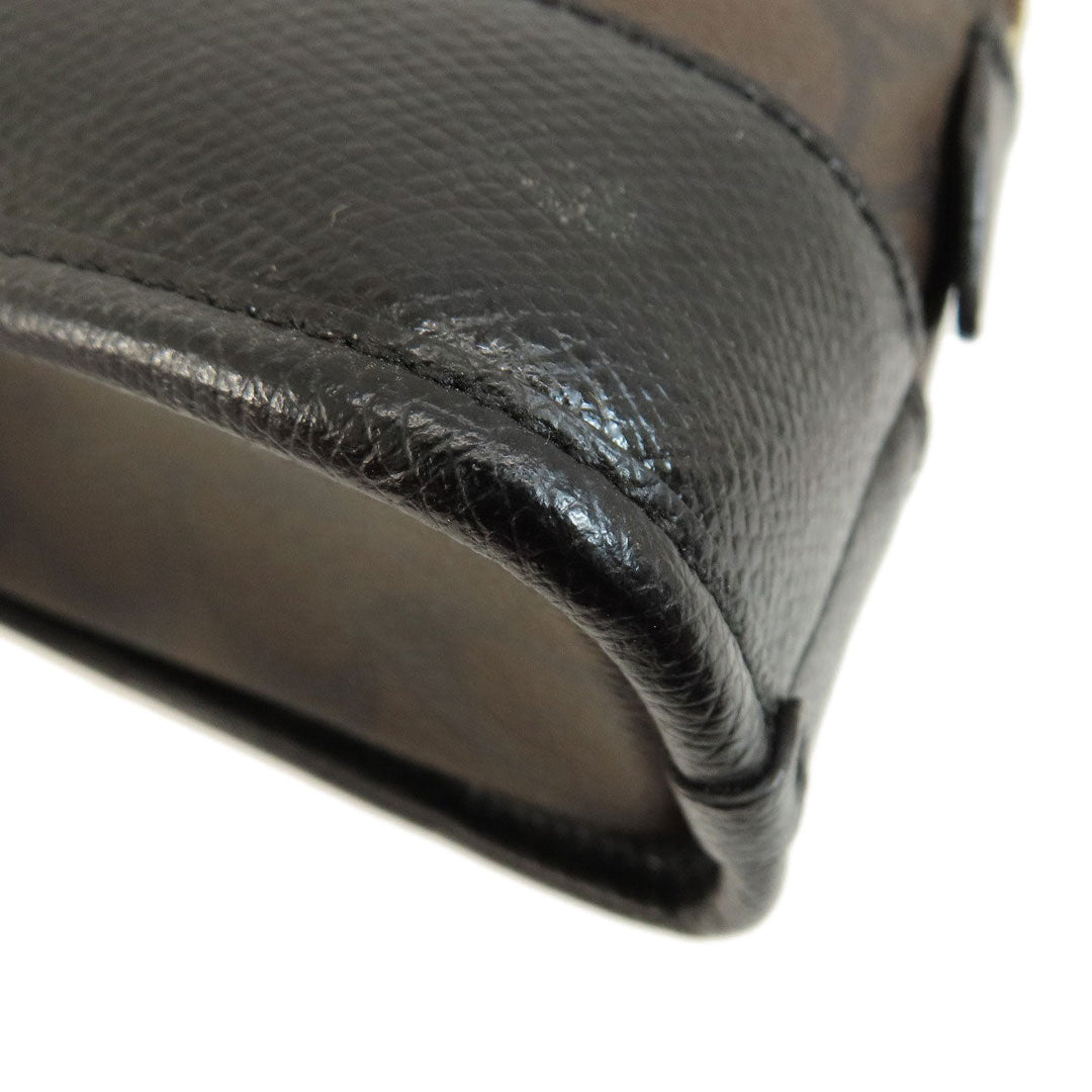 COACH Handbag F34083 PVC Brown Signature 2WAY Women Used Authentic