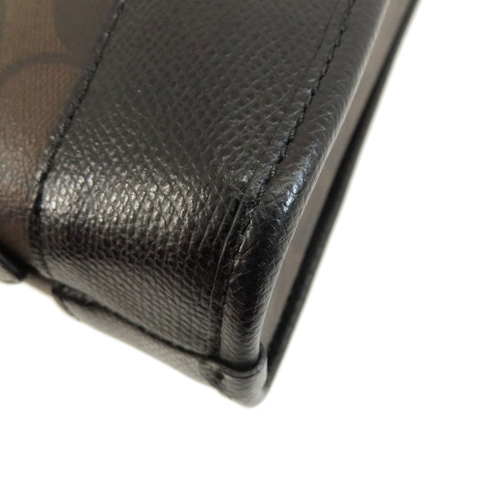 COACH Handbag F34083 PVC Brown Signature 2WAY Women Used Authentic