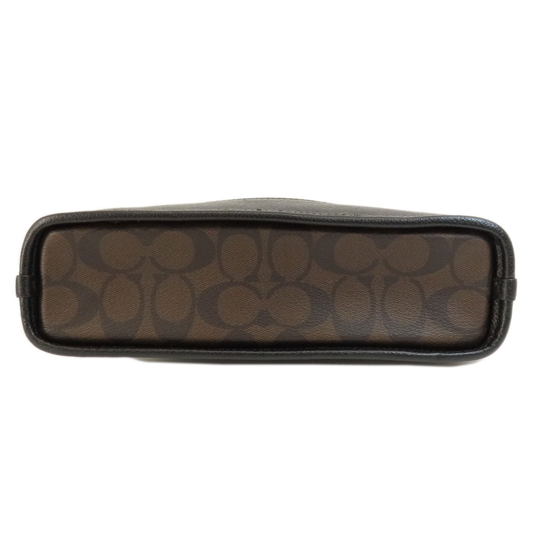 COACH Handbag F34083 PVC Brown Signature 2WAY Women Used Authentic