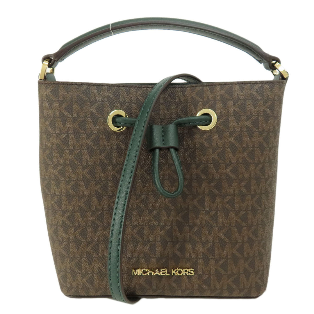 MICHAEL KORS Handbag PVC Brown MK Signature 2WAY