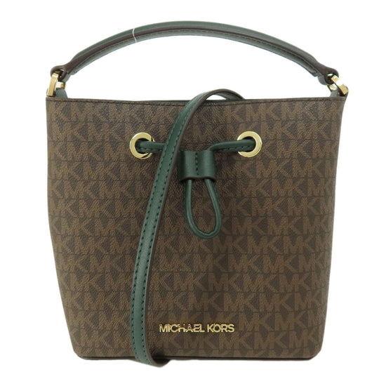 MICHAEL KORS Handbag PVC Brown MK Signature 2WAY