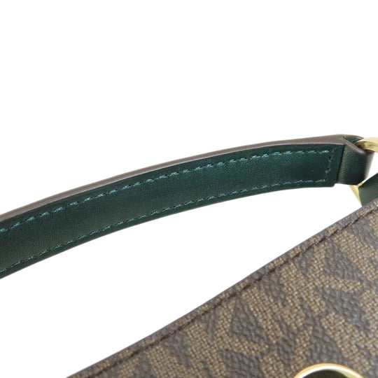 MICHAEL KORS Handbag PVC Brown MK Signature 2WAY