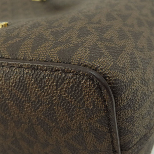 MICHAEL KORS Handbag PVC Brown MK Signature 2WAY