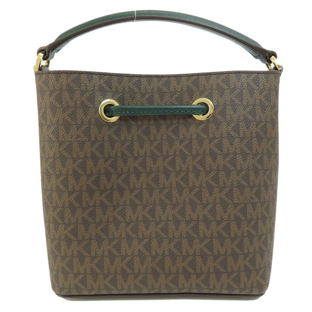 MICHAEL KORS Handbag PVC Brown MK Signature 2WAY