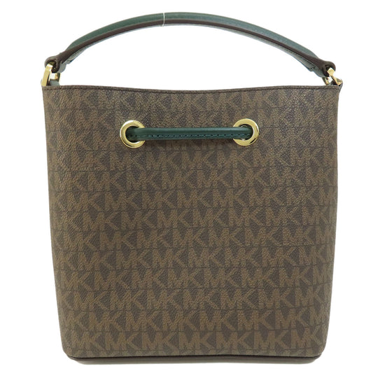 MICHAEL KORS Handbag PVC Brown MK Signature 2WAY