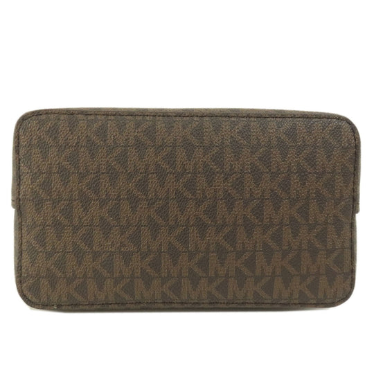 MICHAEL KORS Handbag PVC Brown MK Signature 2WAY