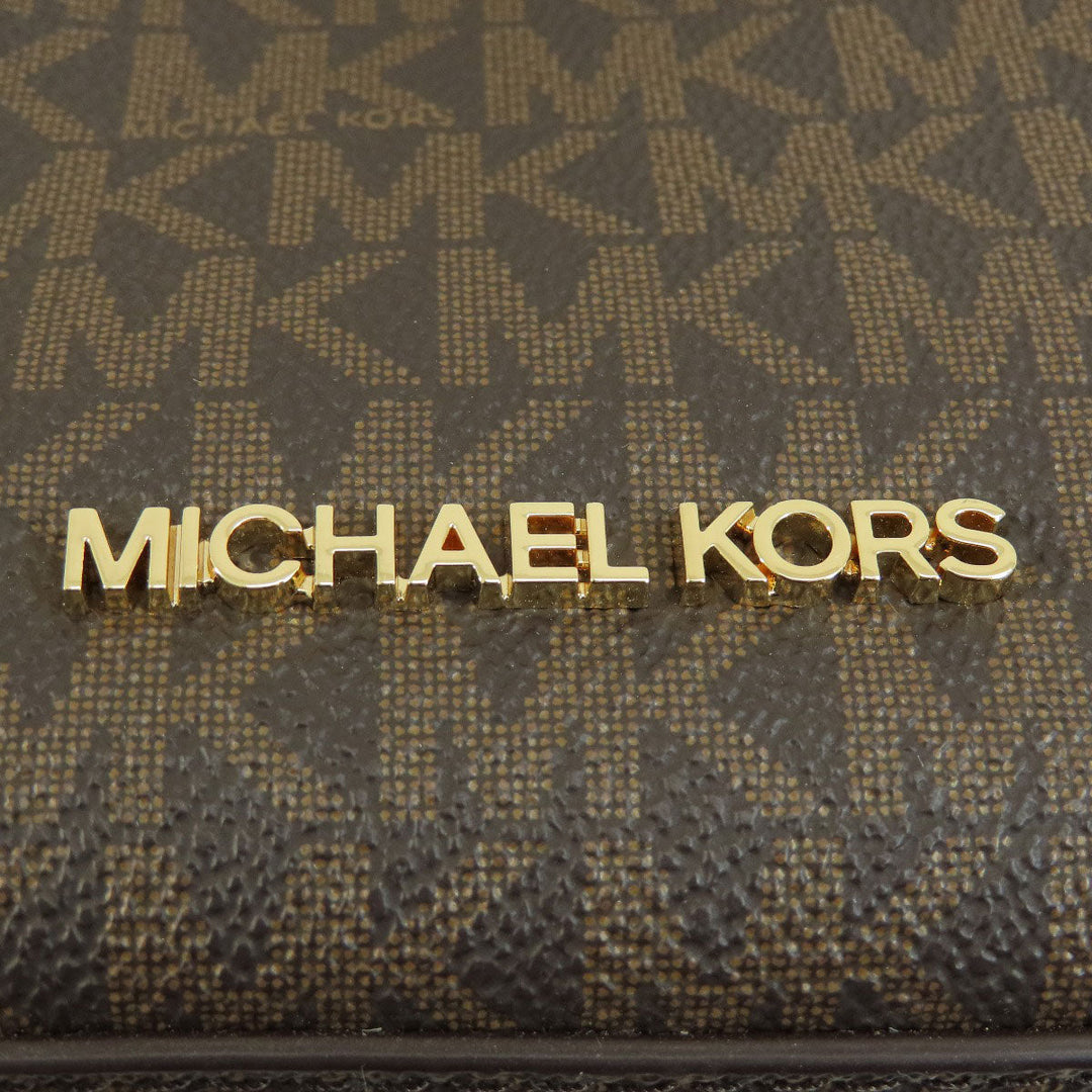MICHAEL KORS Handbag PVC Brown MK Signature 2WAY