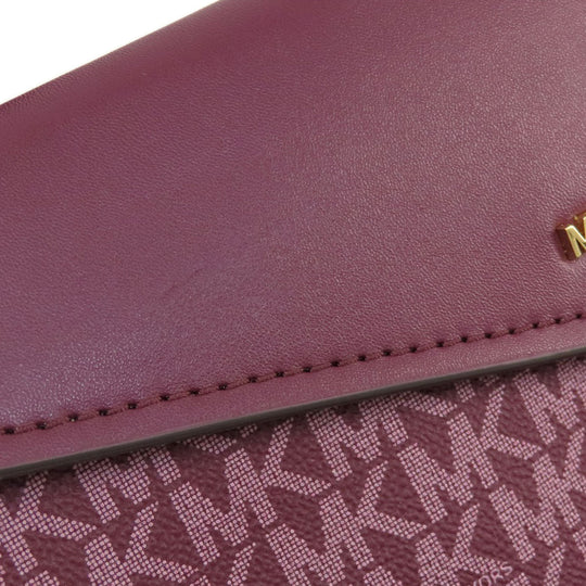 MICHAEL KORS Tote Bag PVC purple MK signature Women Used Authentic