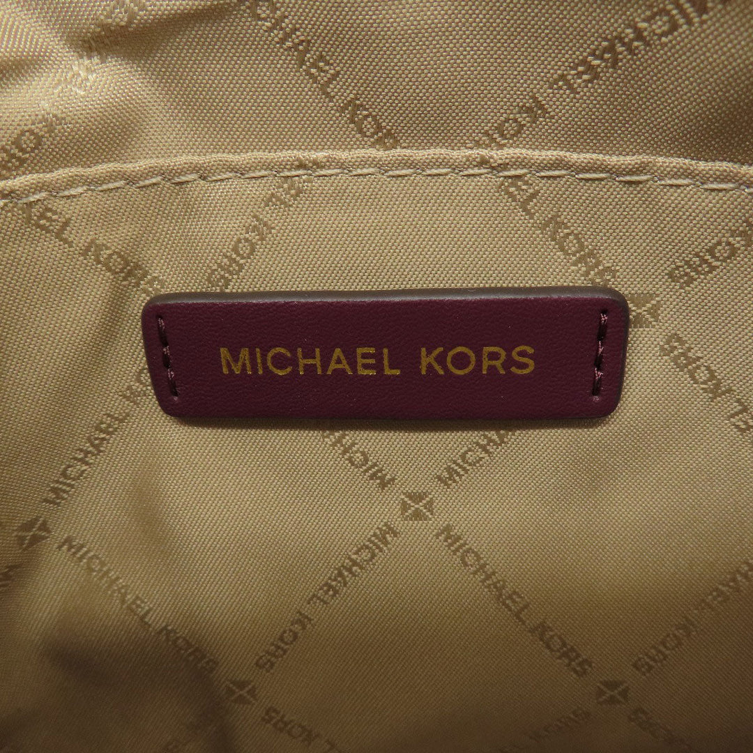 MICHAEL KORS Tote Bag PVC purple MK signature Women Used Authentic
