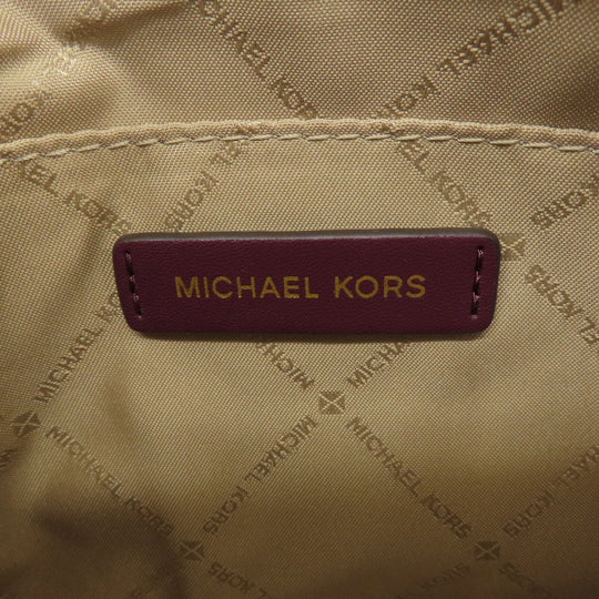 MICHAEL KORS Tote Bag PVC purple MK signature Women Used Authentic