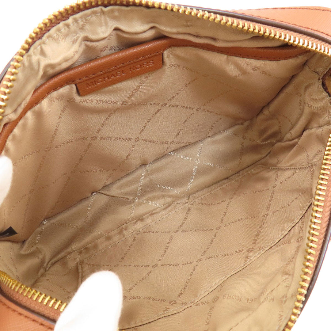 MICHAEL KORS Shoulder Bag PVC white MK Signature logoMetal Women Used Authentic
