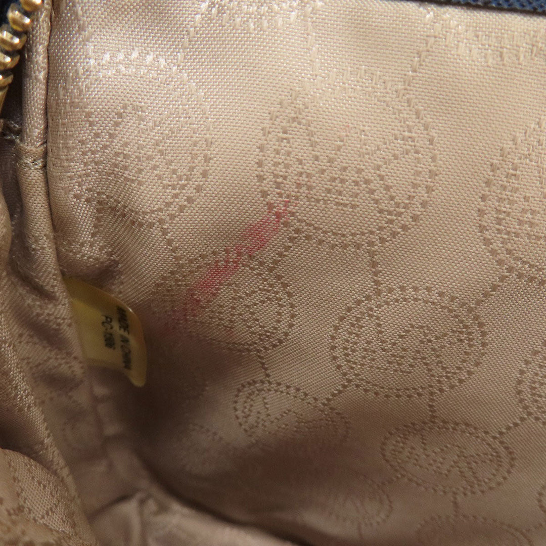 MICHAEL KORS Shoulder Bag PVC Navy logo Women Used Authentic