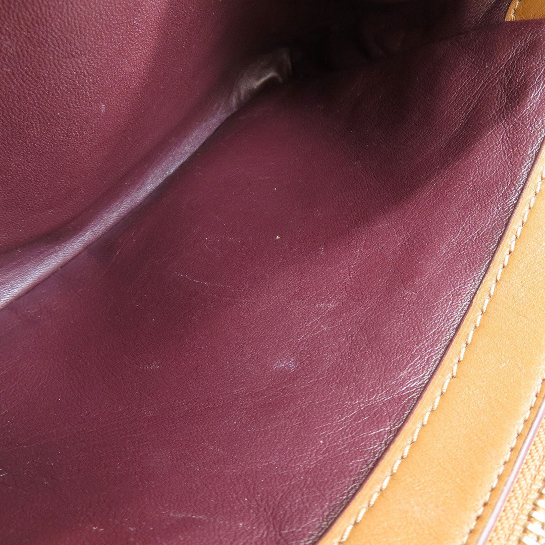 COACH Handbag 56839 leather Brown logoMetal 2WAY Women Used Authentic