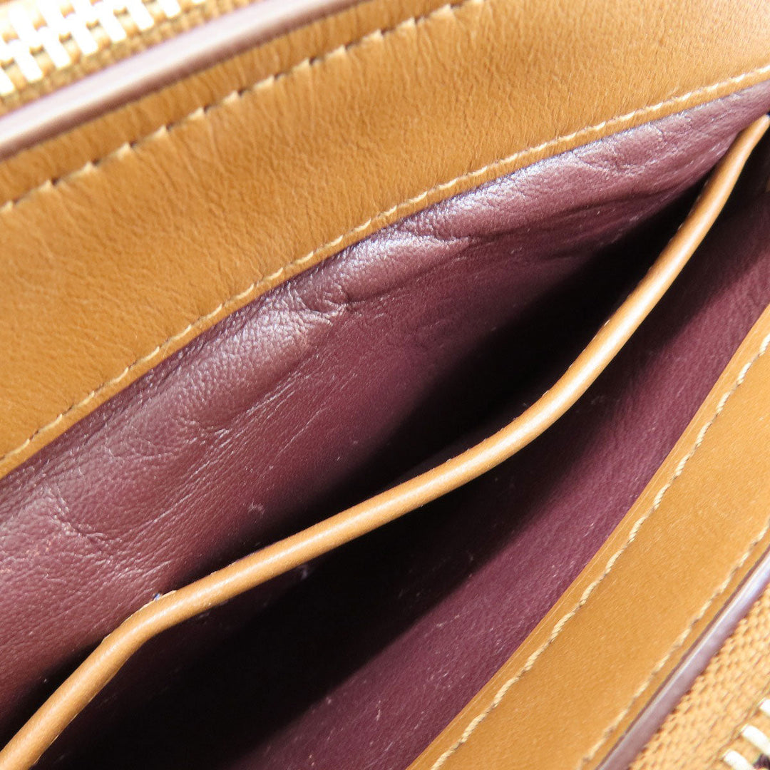 COACH Handbag 56839 leather Brown logoMetal 2WAY Women Used Authentic