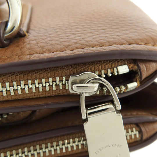 COACH Handbag 56839 leather Brown logoMetal 2WAY Women Used Authentic