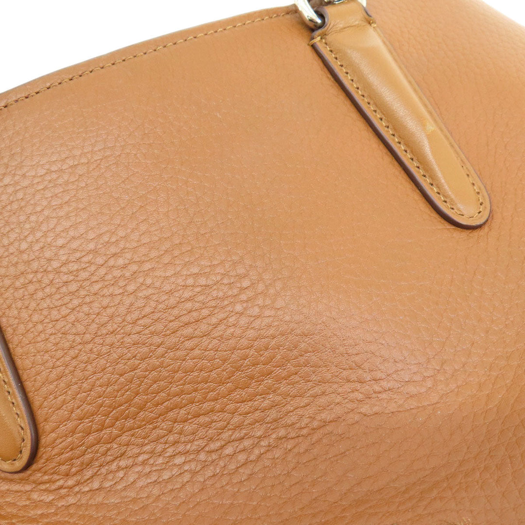 COACH Handbag 56839 leather Brown logoMetal 2WAY Women Used Authentic