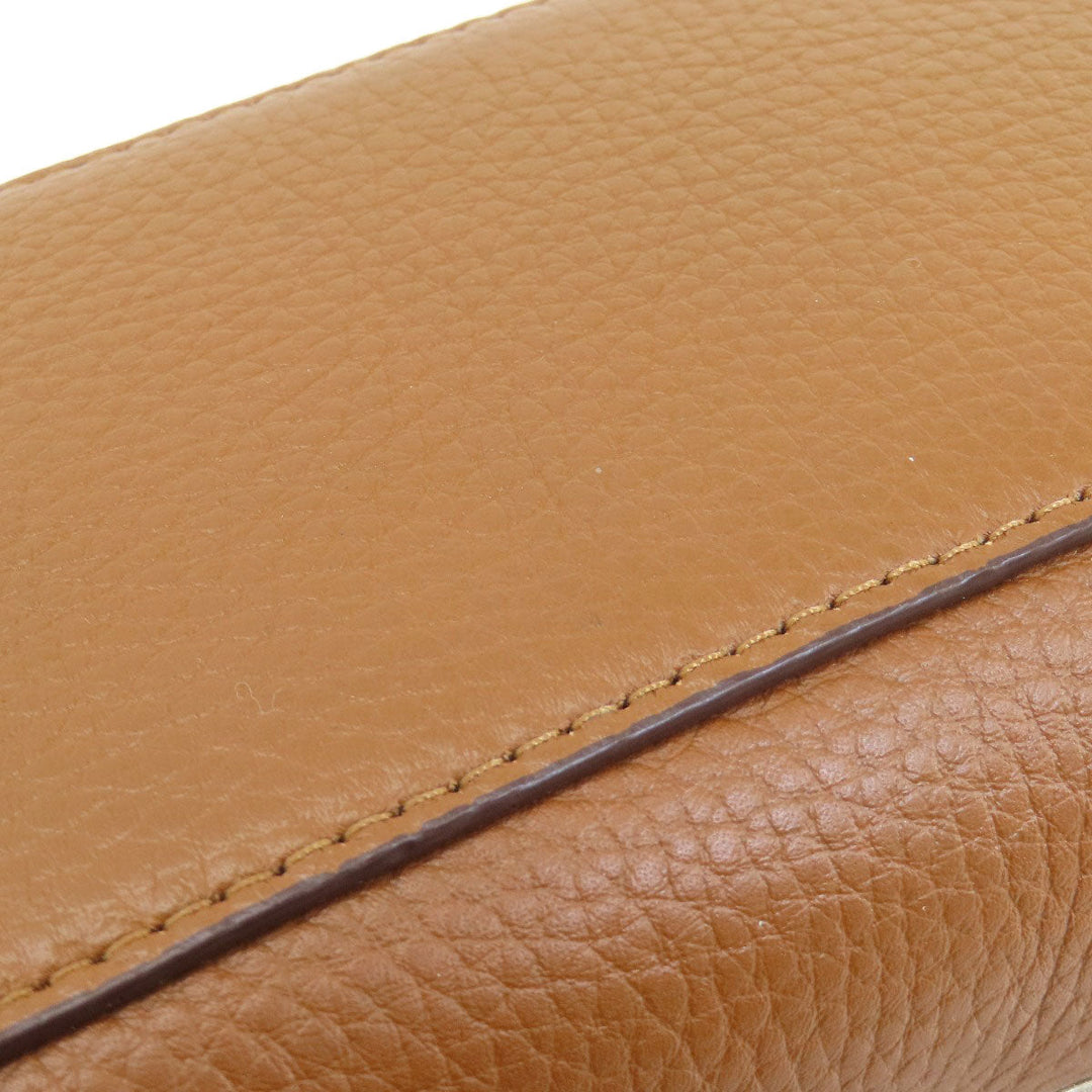 COACH Handbag 56839 leather Brown logoMetal 2WAY Women Used Authentic