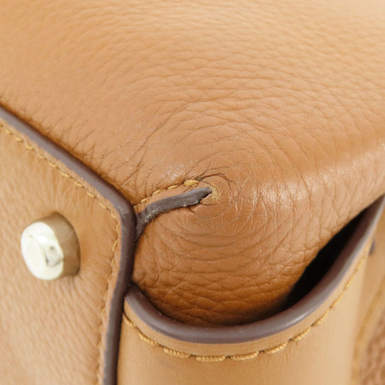 COACH Handbag 56839 leather Brown logoMetal 2WAY Women Used Authentic