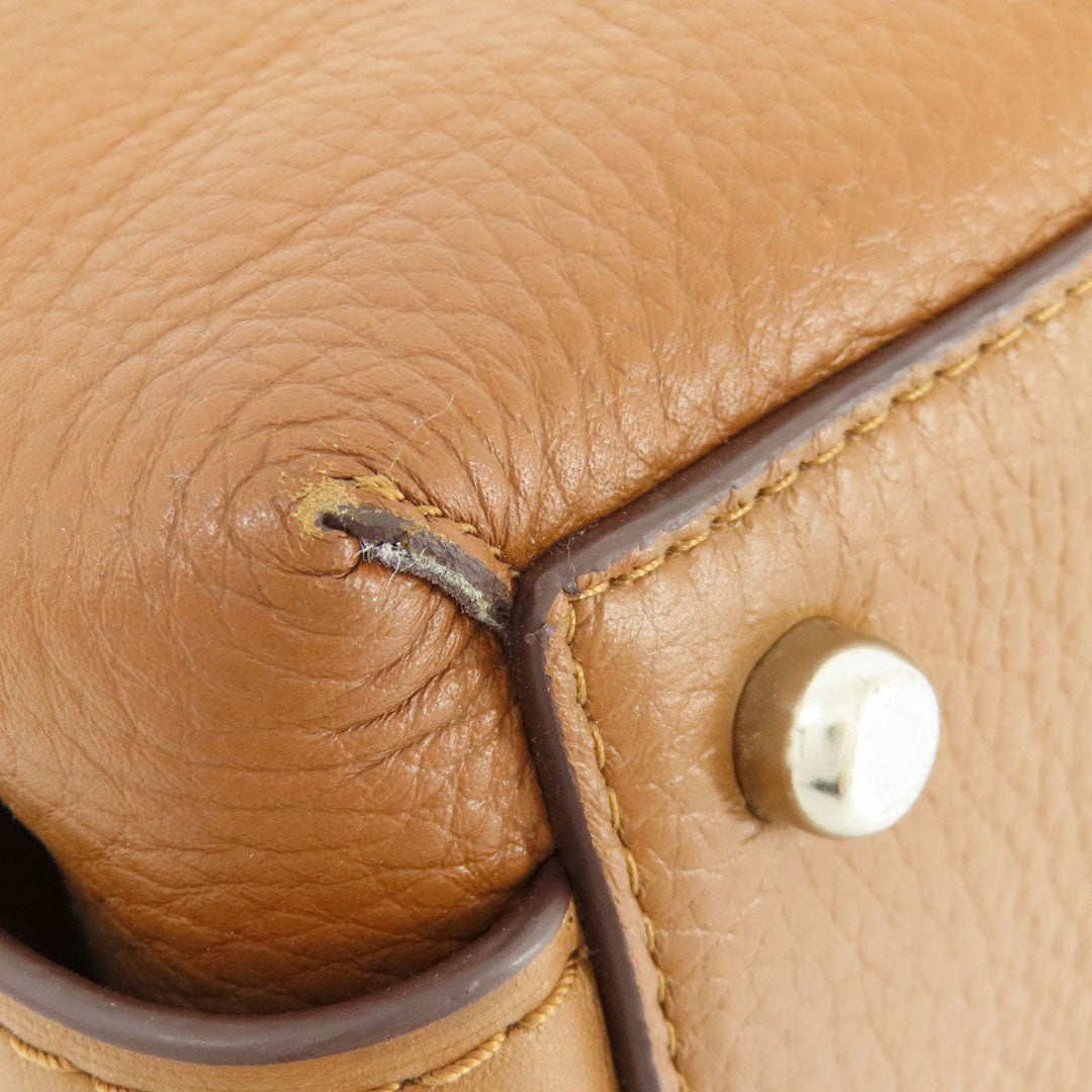 COACH Handbag 56839 leather Brown logoMetal 2WAY Women Used Authentic