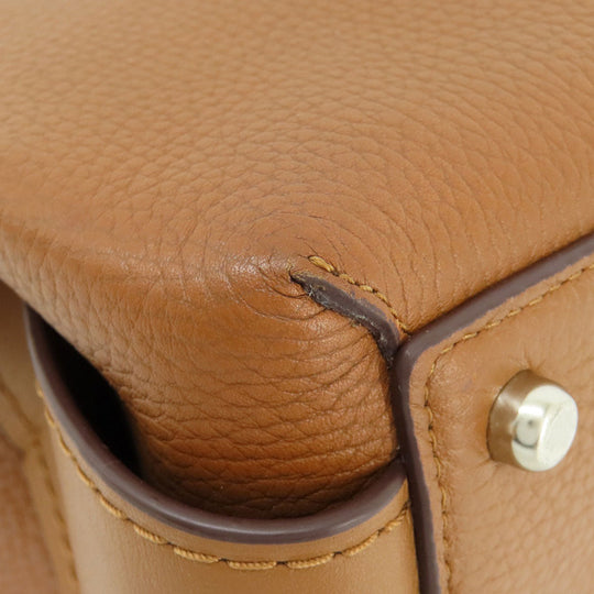 COACH Handbag 56839 leather Brown logoMetal 2WAY Women Used Authentic