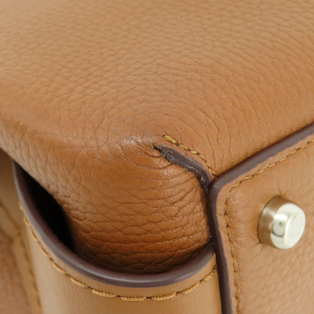 COACH Handbag 56839 leather Brown logoMetal 2WAY Women Used Authentic