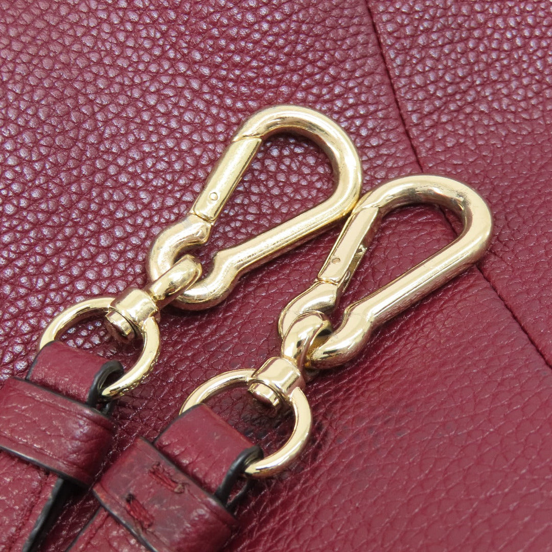 COACH Handbag 34340 leather Red 2WAY Women Used Authentic