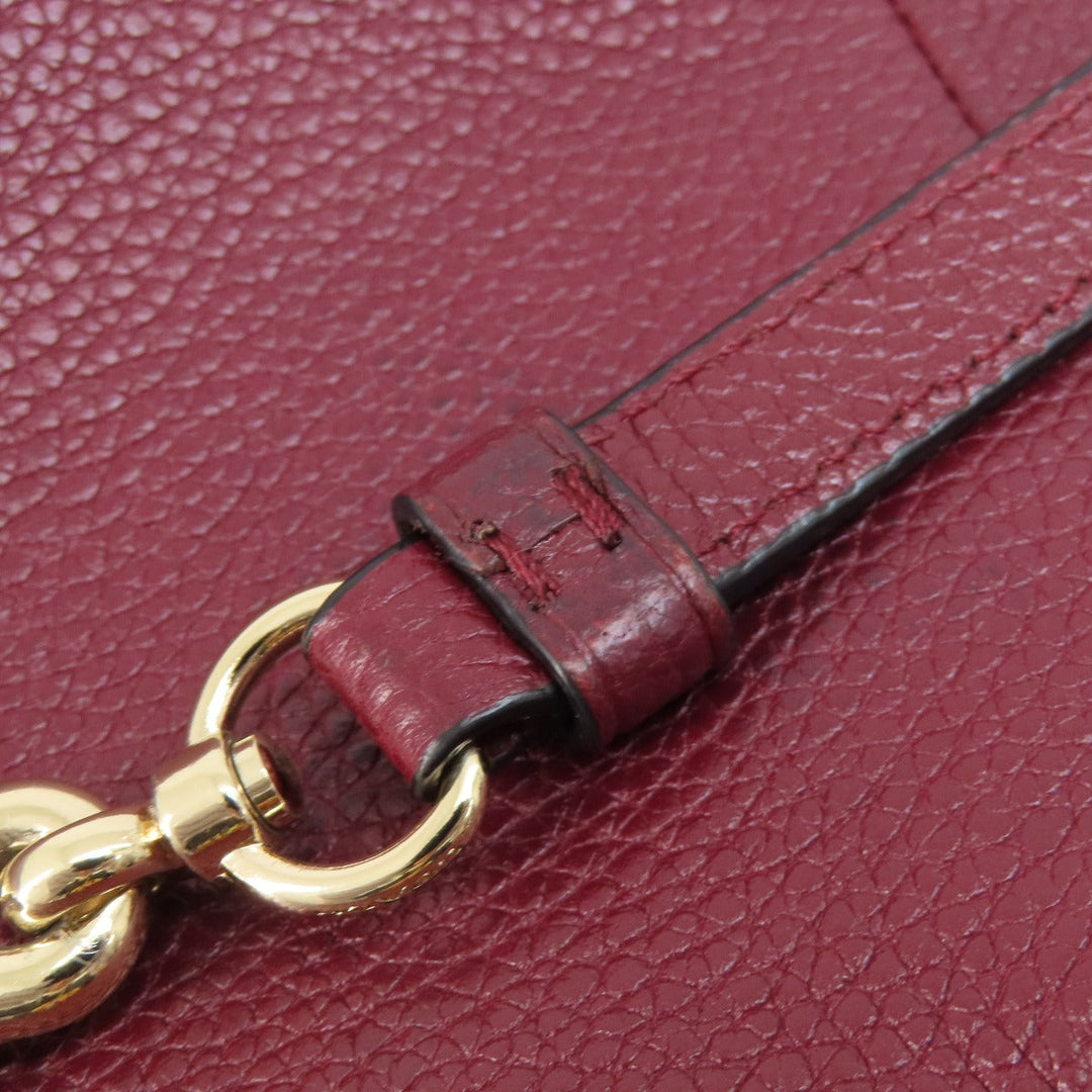 COACH Handbag 34340 leather Red 2WAY Women Used Authentic