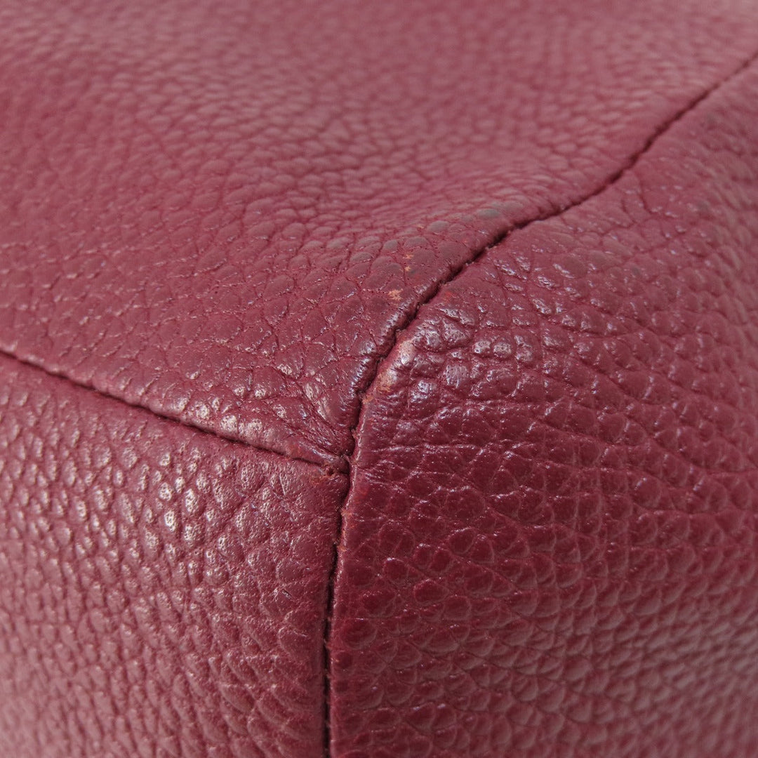 COACH Handbag 34340 leather Red 2WAY Women Used Authentic