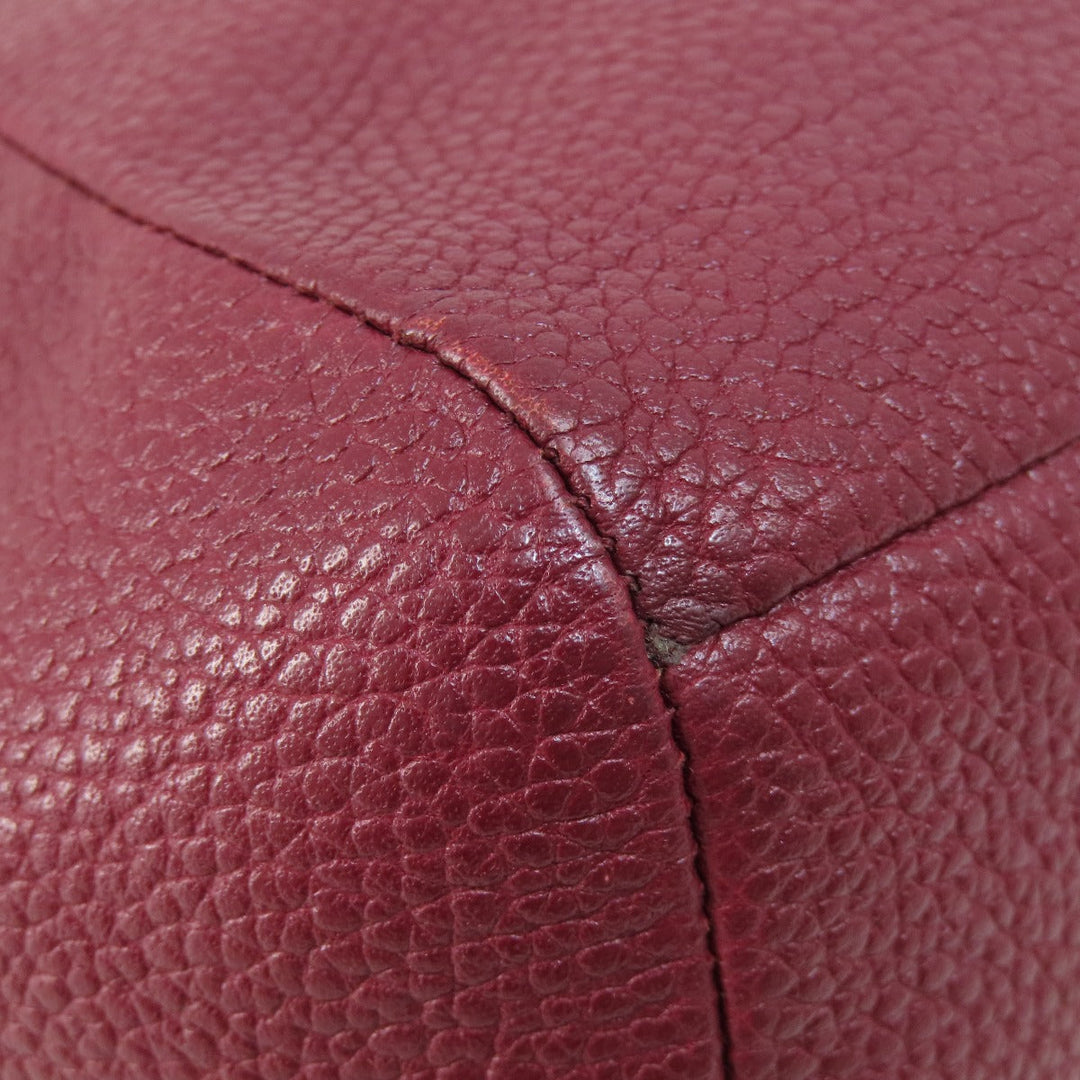 COACH Handbag 34340 leather Red 2WAY Women Used Authentic