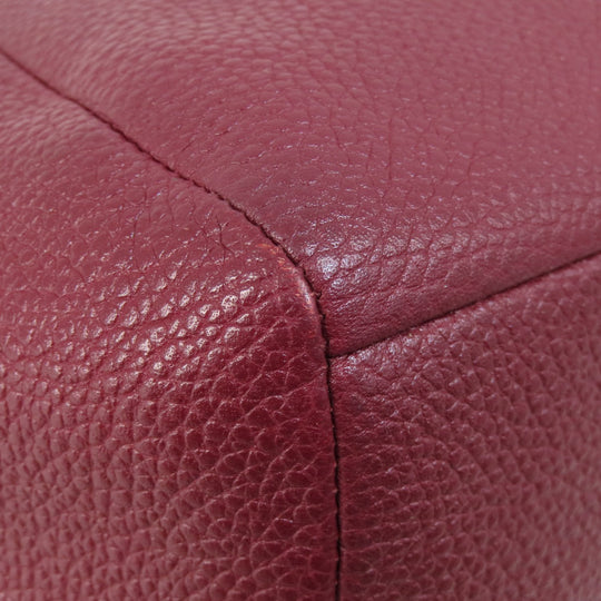 COACH Handbag 34340 leather Red 2WAY Women Used Authentic