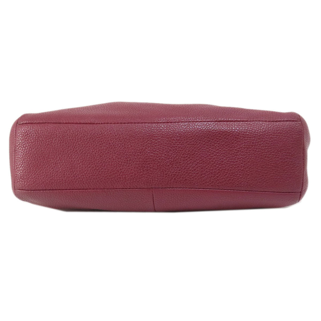 COACH Handbag 34340 leather Red 2WAY Women Used Authentic